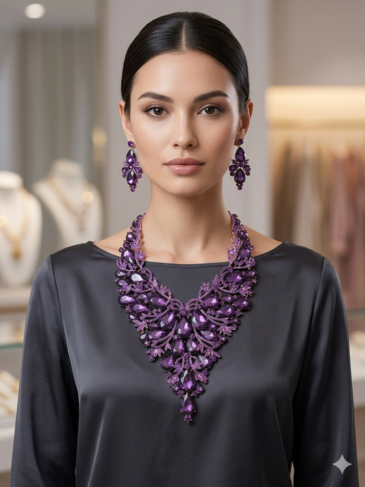Statement purple necklace
