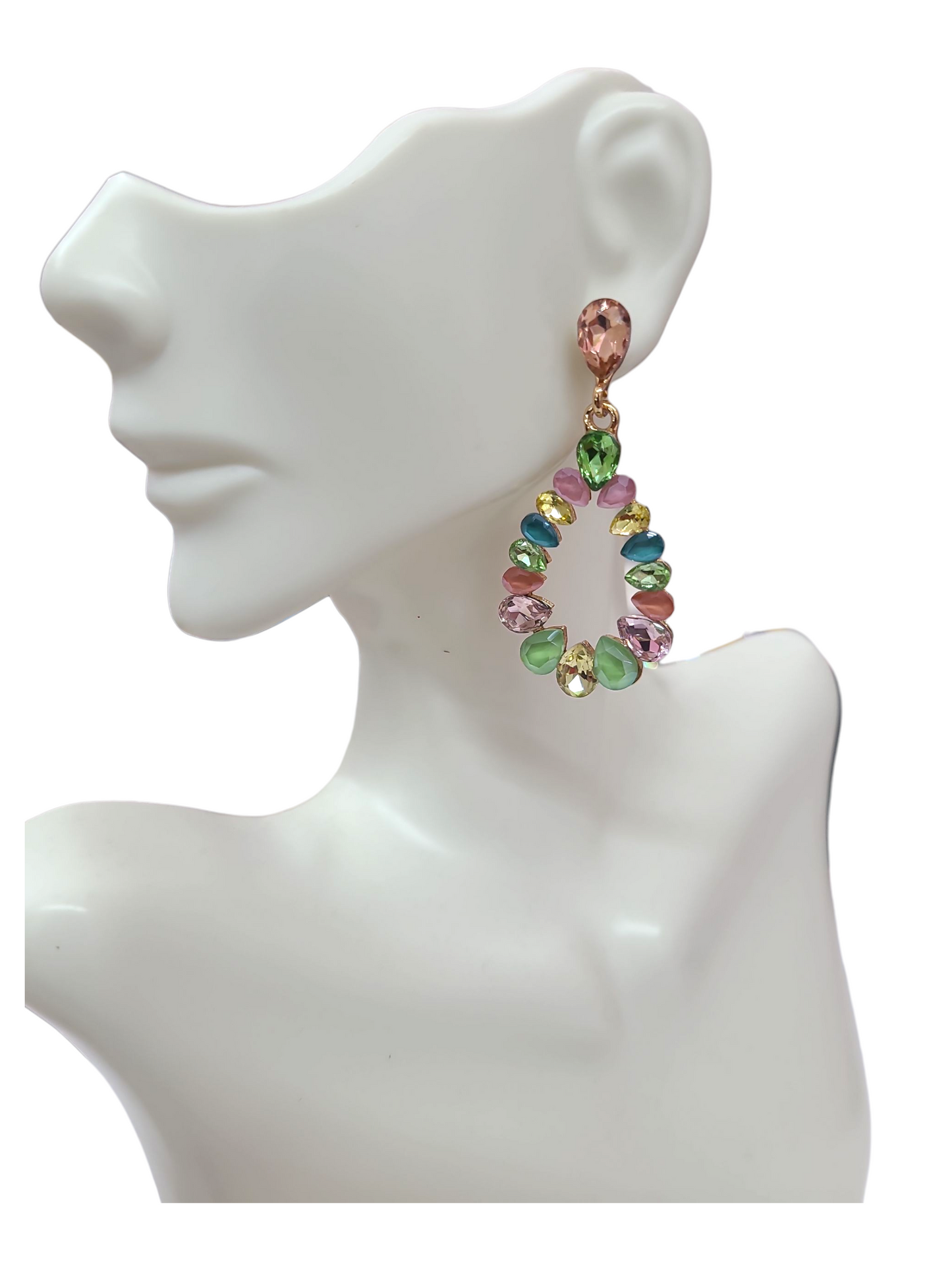 Multi Rhinestone earrings