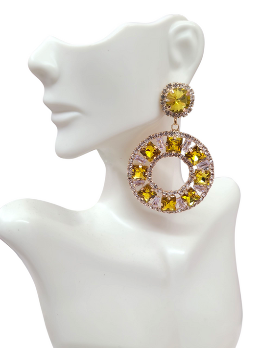 Yellow Zirconia earrings
