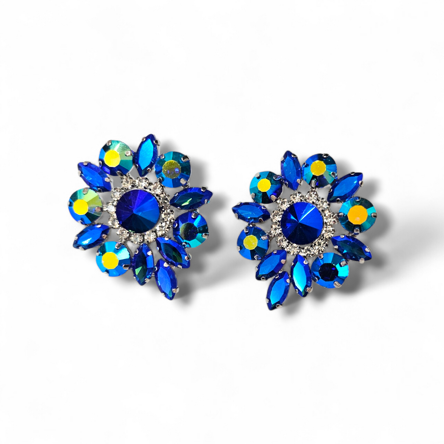 Blue ab post earrings
