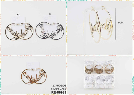 Queen Hoop Earrings