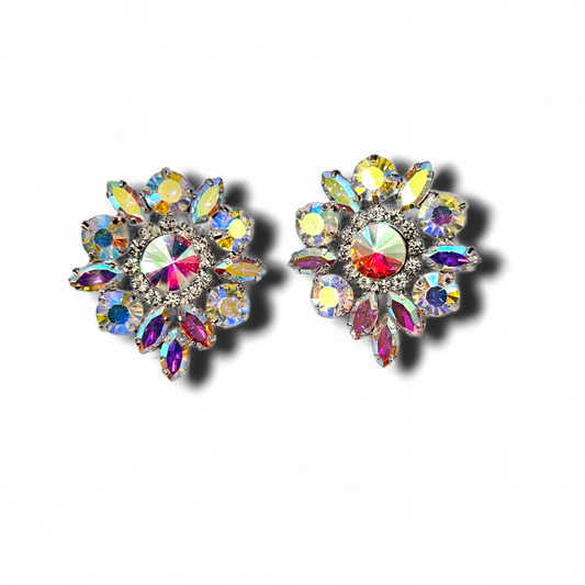 Silver AB Post Earrings