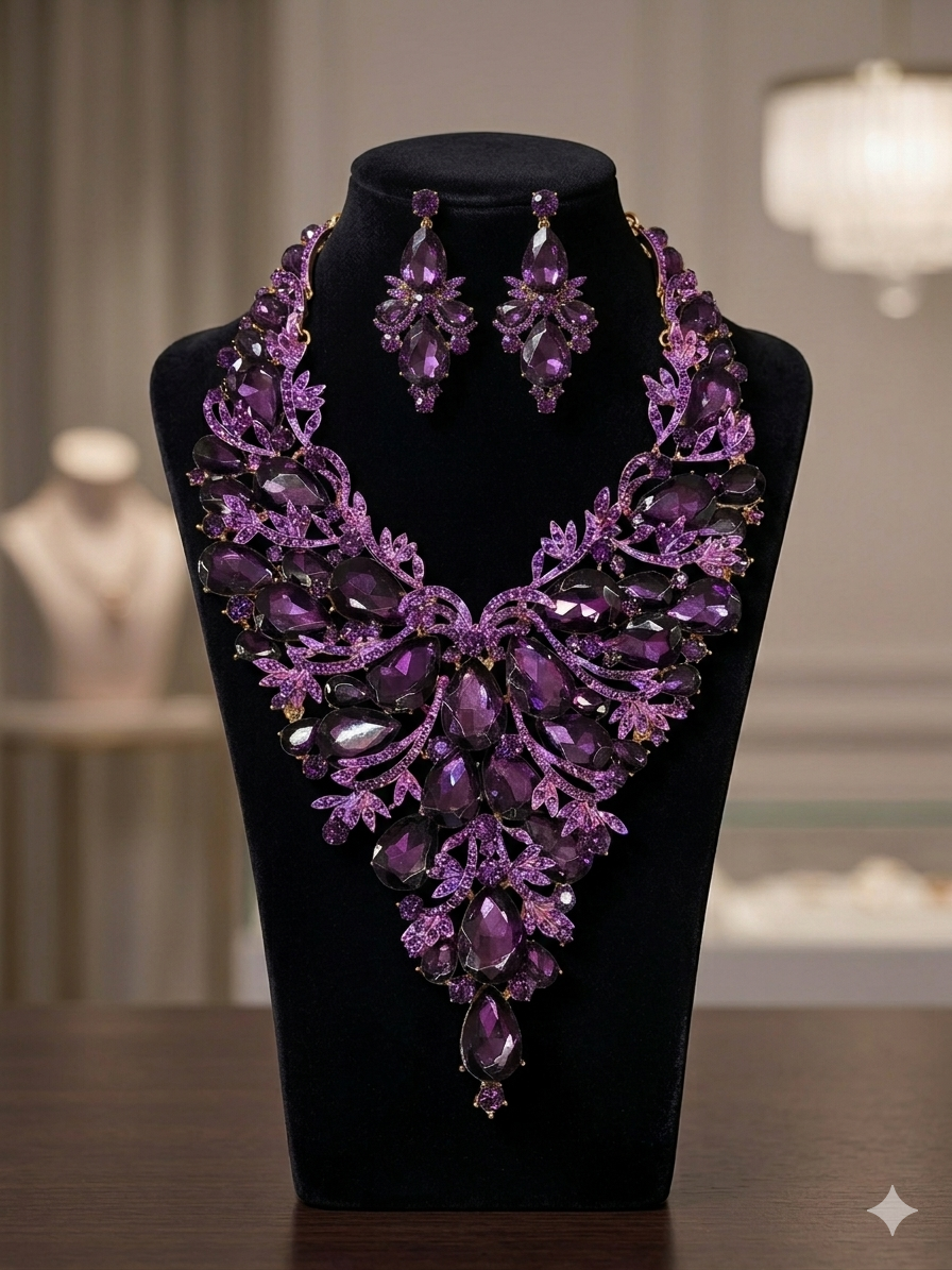Statement purple necklace