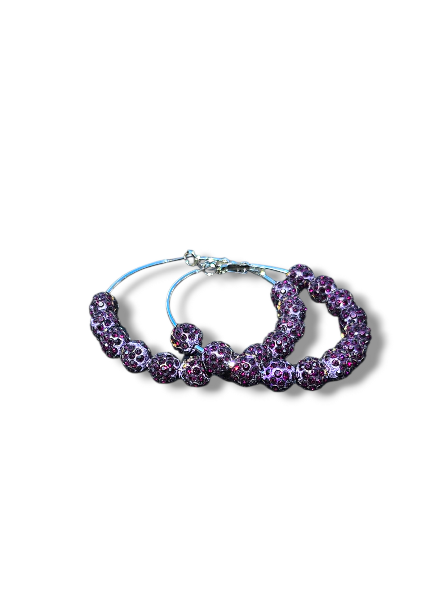 Dark Purple Ceramic Hoops