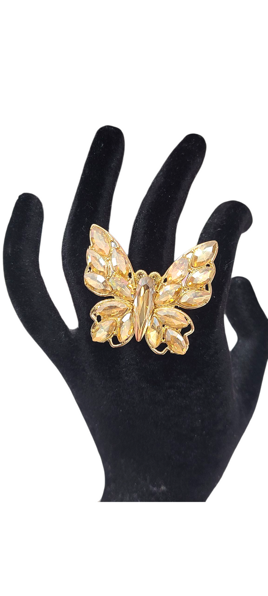 Topaz Butterfly Ring