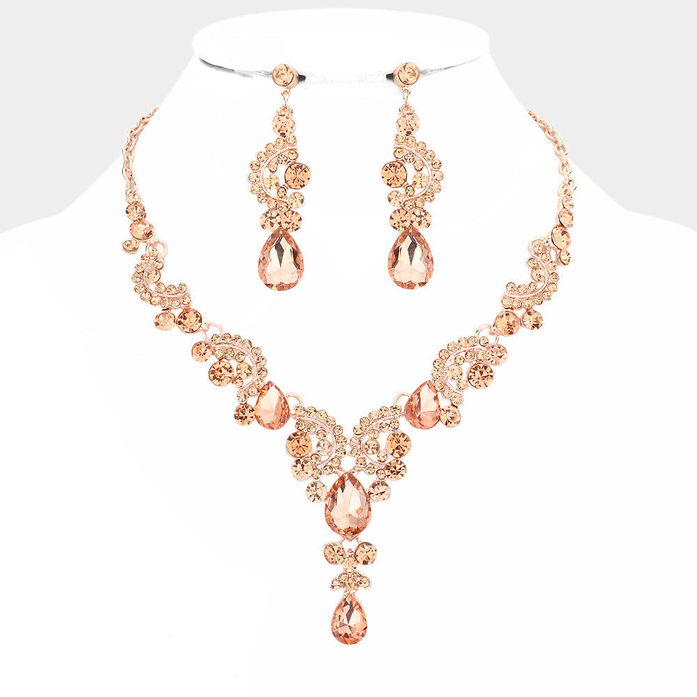 Peach Y Necklace