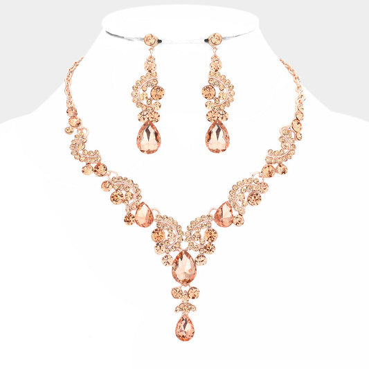 Peach Y Necklace