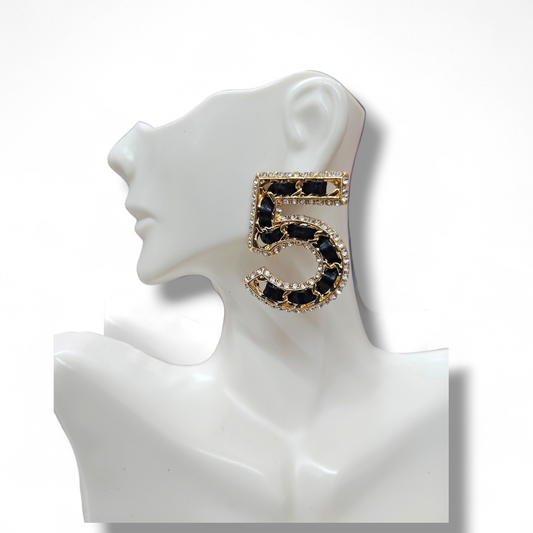 #5 Black Gold Earrings