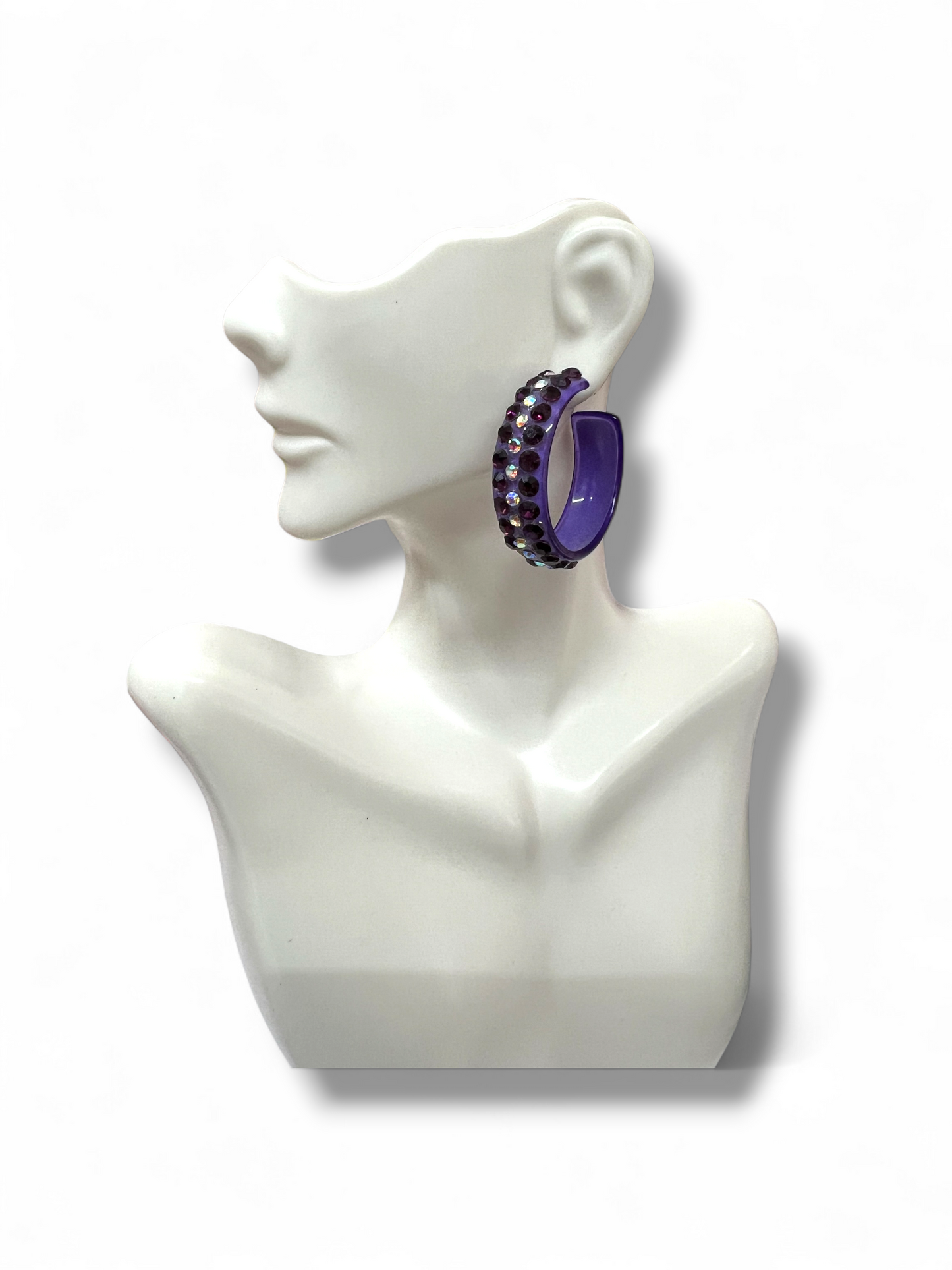 Purple Acrylic Hoops