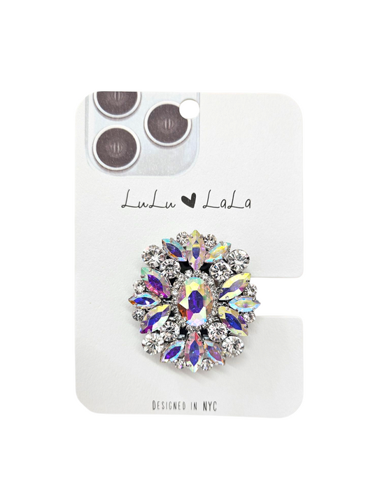 Silver AB pop socket