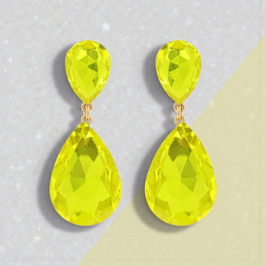 Yellow post earrings
