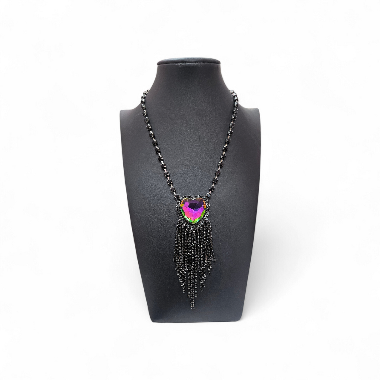Oilslick Heart necklace