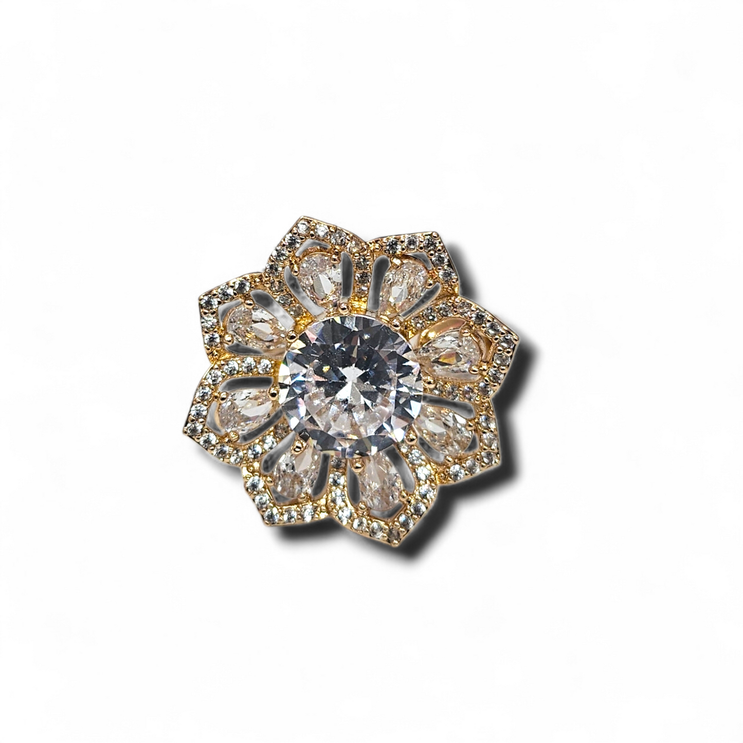Gold Clear Zirconia ring