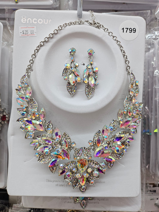 Silver AB necklace