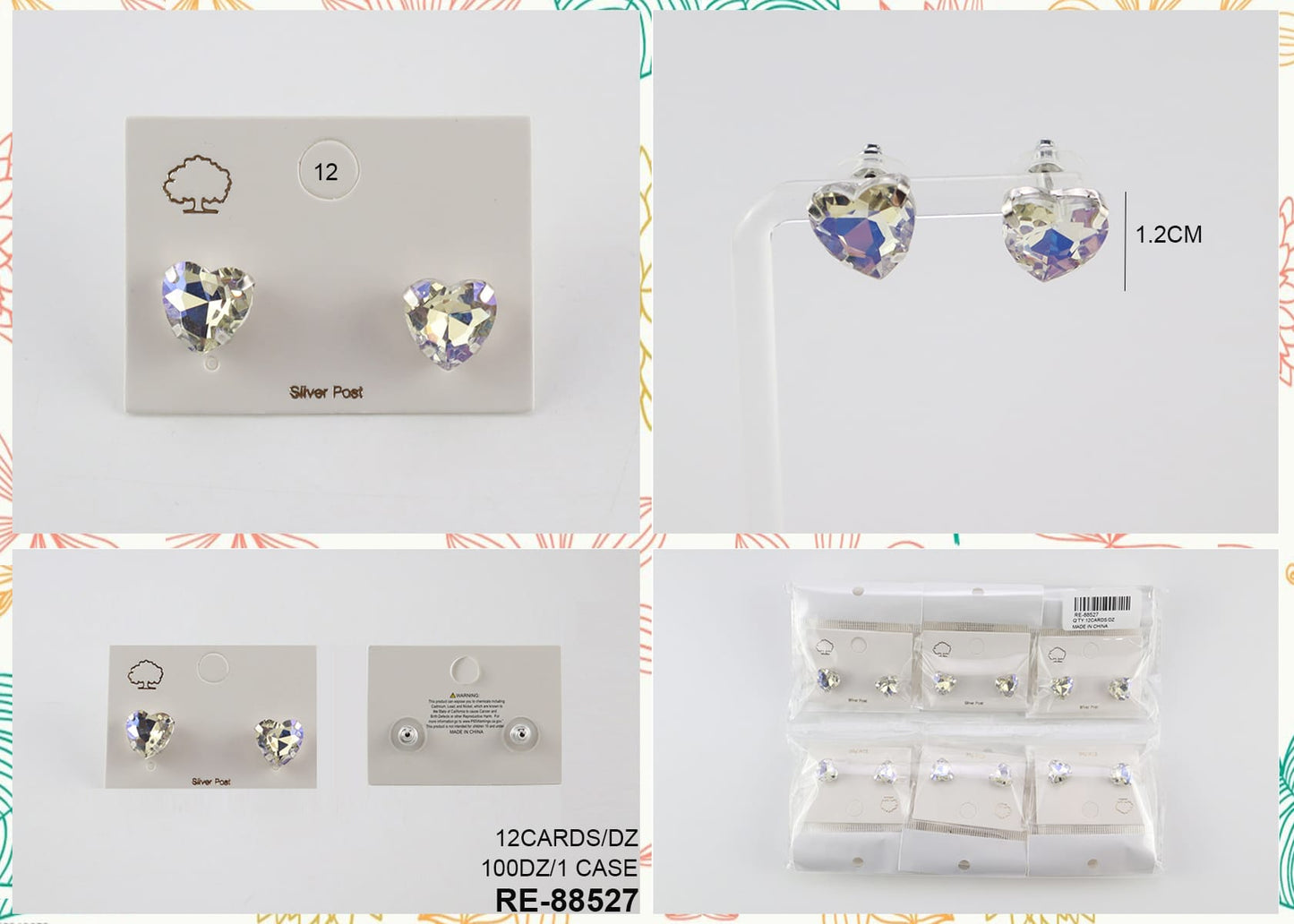 Heart earring Dozen packs