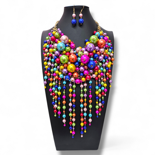 Statement Multi Pearl Necklace