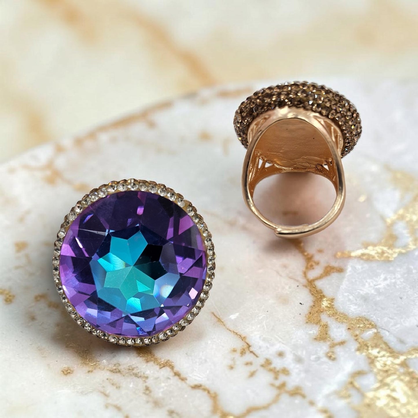 Large round purple ring