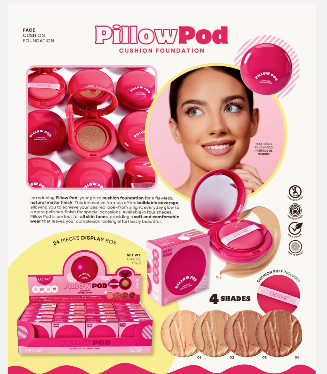 Pillow pod foundation 24pc