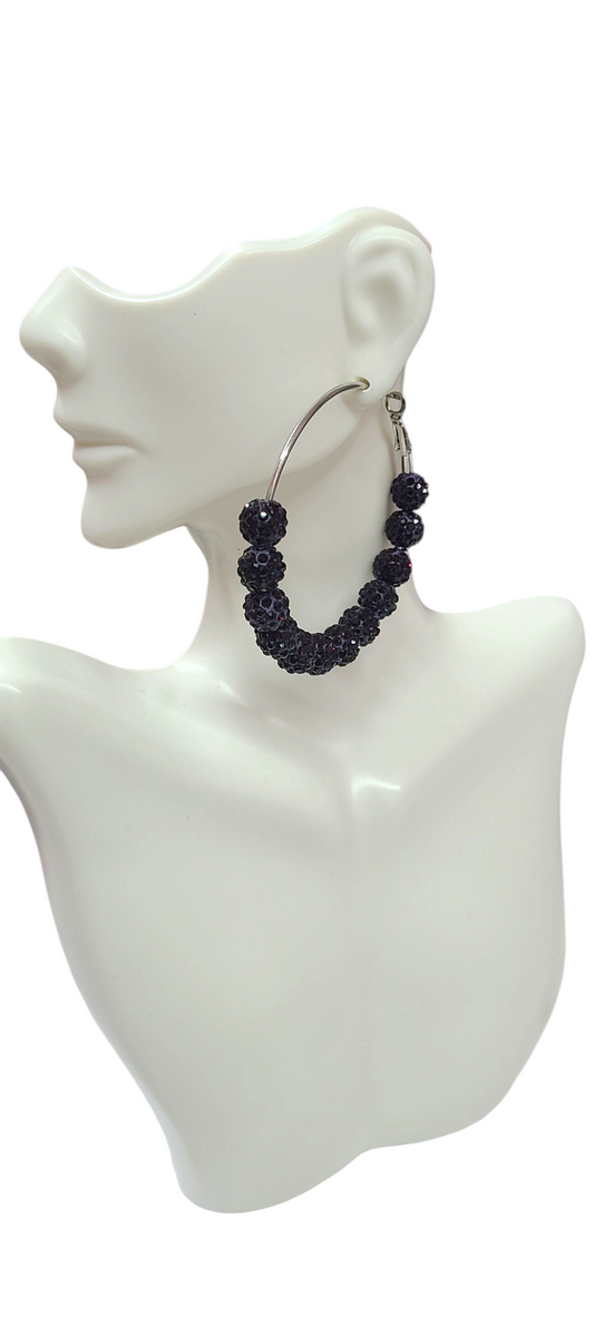 Dark purple hoops