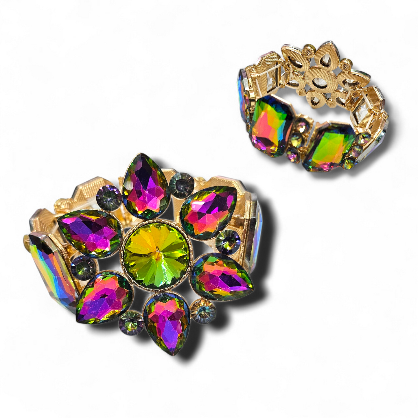 Statement Oilslick flower Bracelet