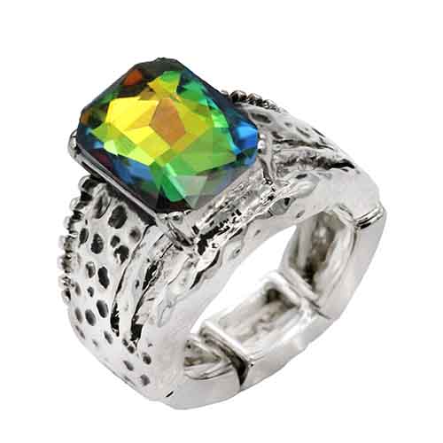Silver Oilslick ring