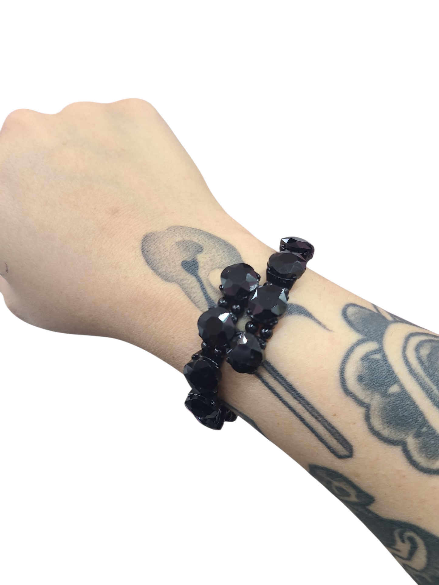 Black Rhinestone Cuff