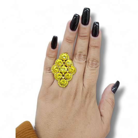 Yellow statement Ring