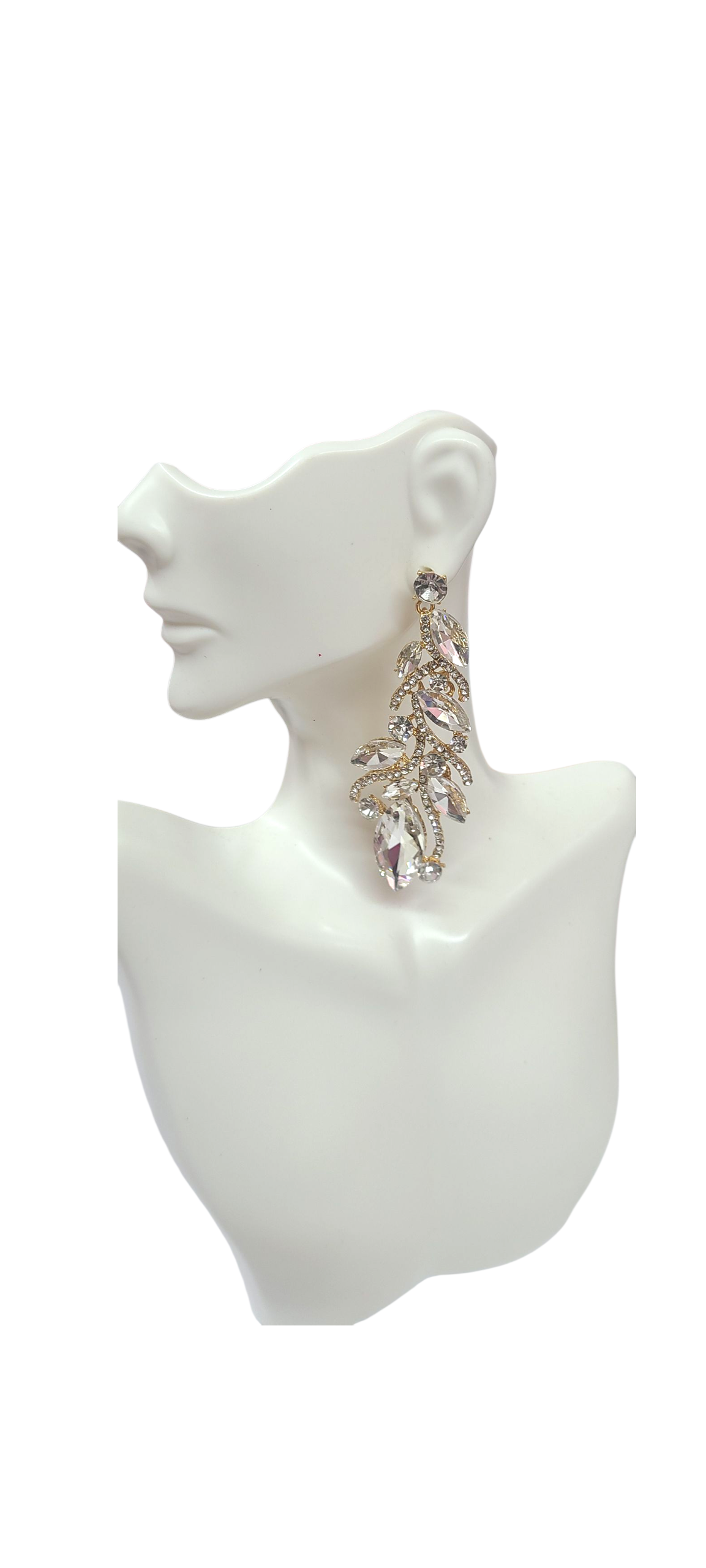 Gold Clear  Drop earrings