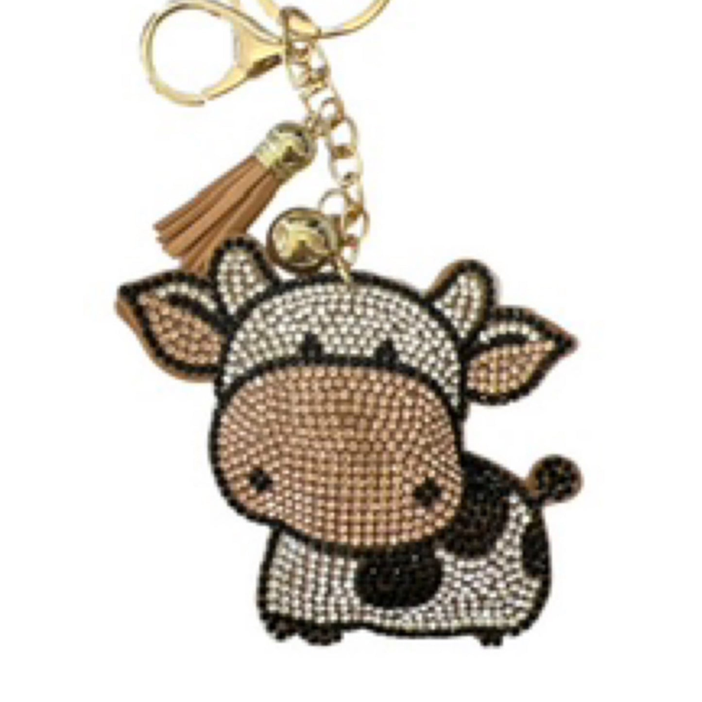 Cow Rhinestone Keychain
