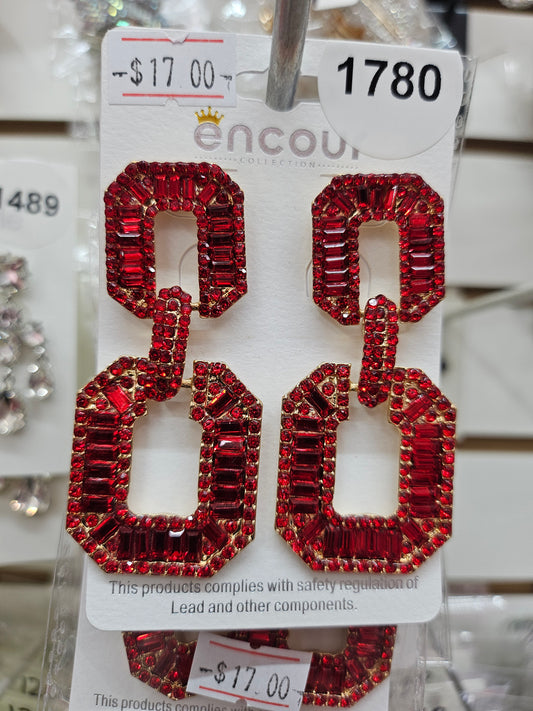 Red Link earrings