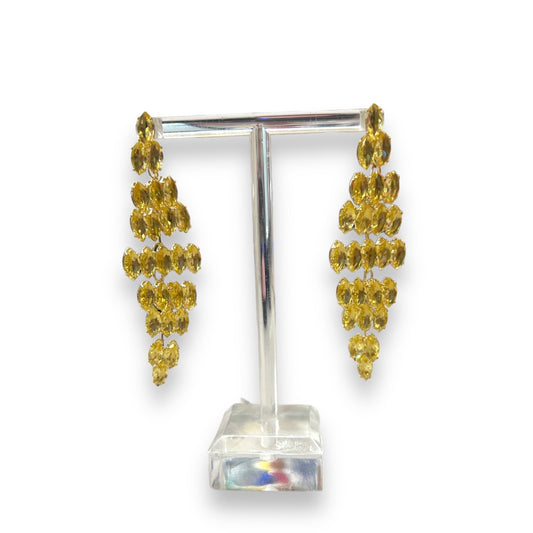Yellow Zirconia Post Earrings