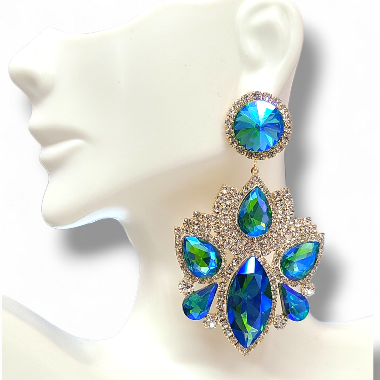 Blue AB earrings