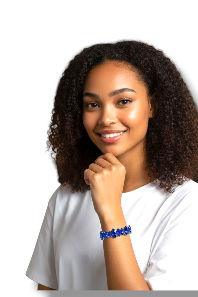 Rhodium Royal Blue Bracelet