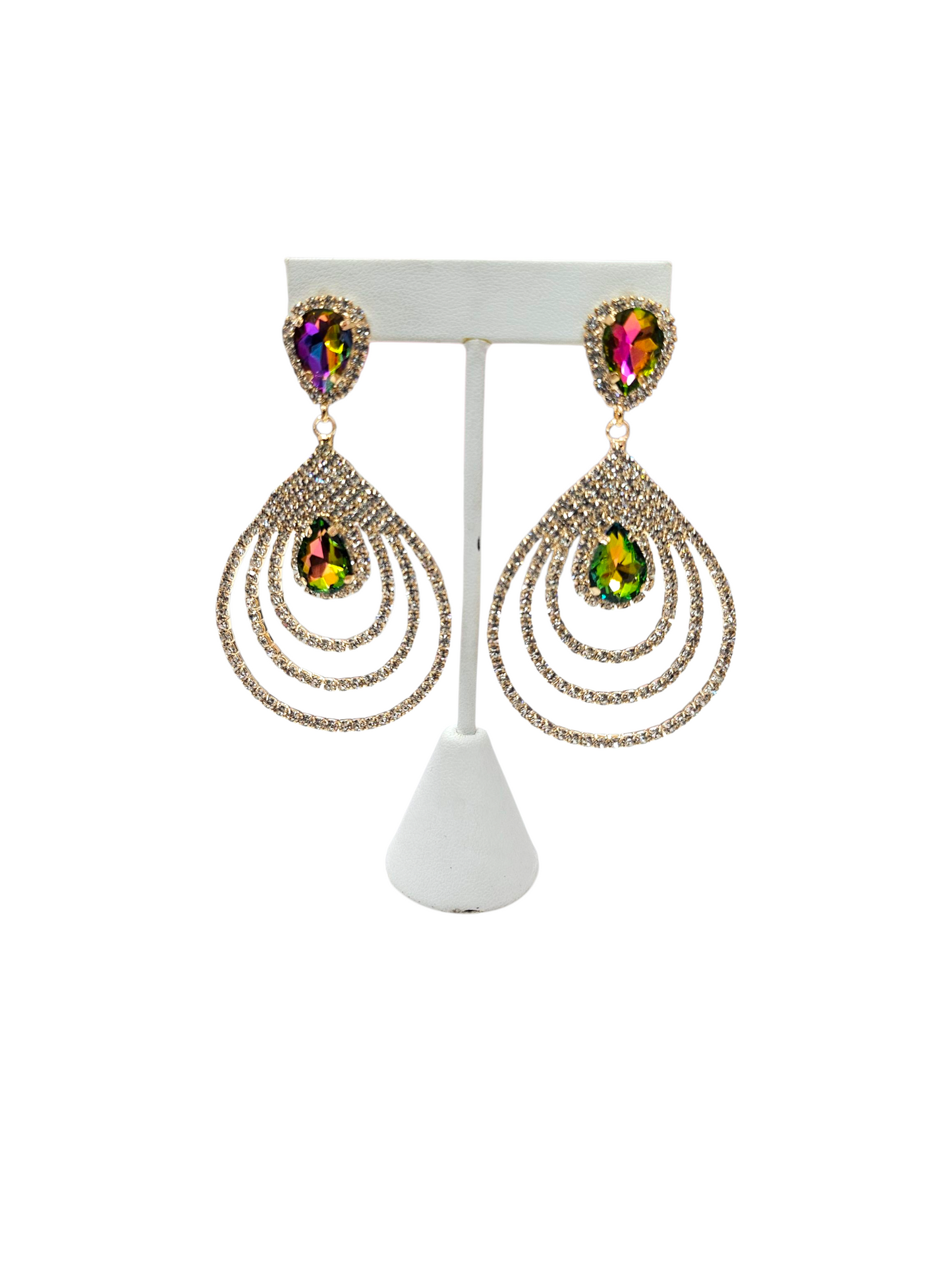 Post Drop Oilslick Earrings