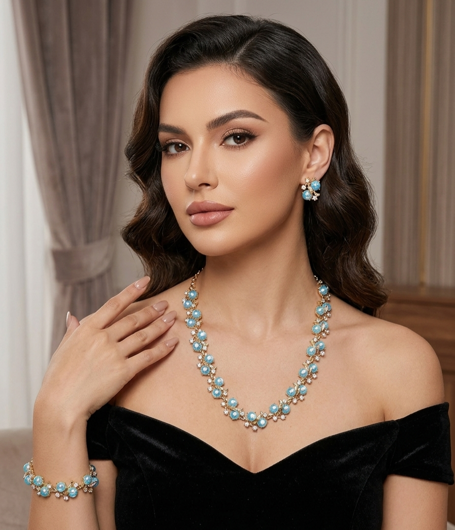 Blue pearl set