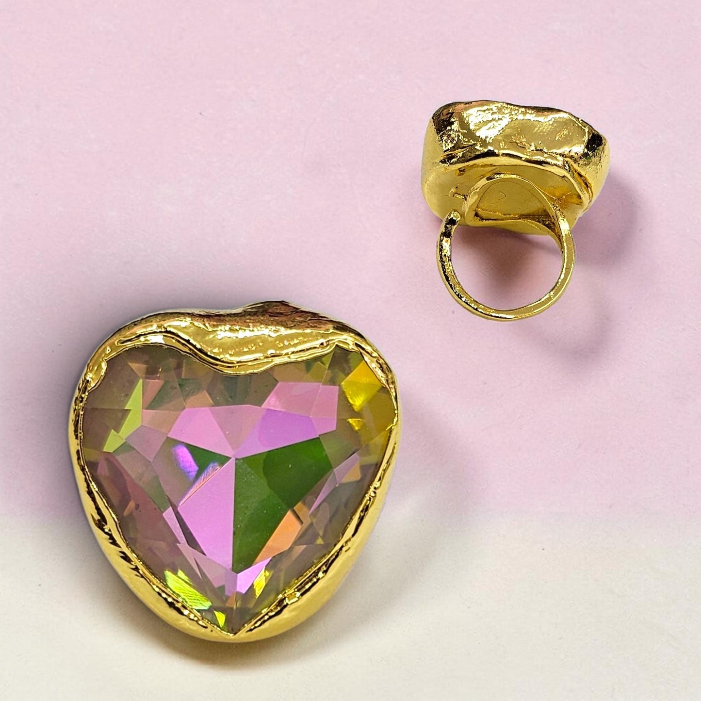 Light Green Heart Ring