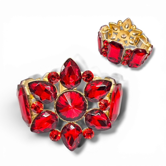 Red Flower Bracelet