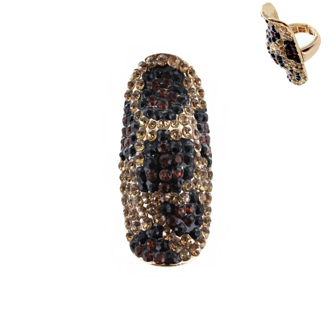 Animal print knuckle ring
