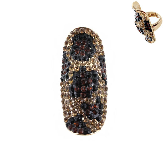 Animal print knuckle ring