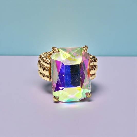 Gold AB Thin Band Ring