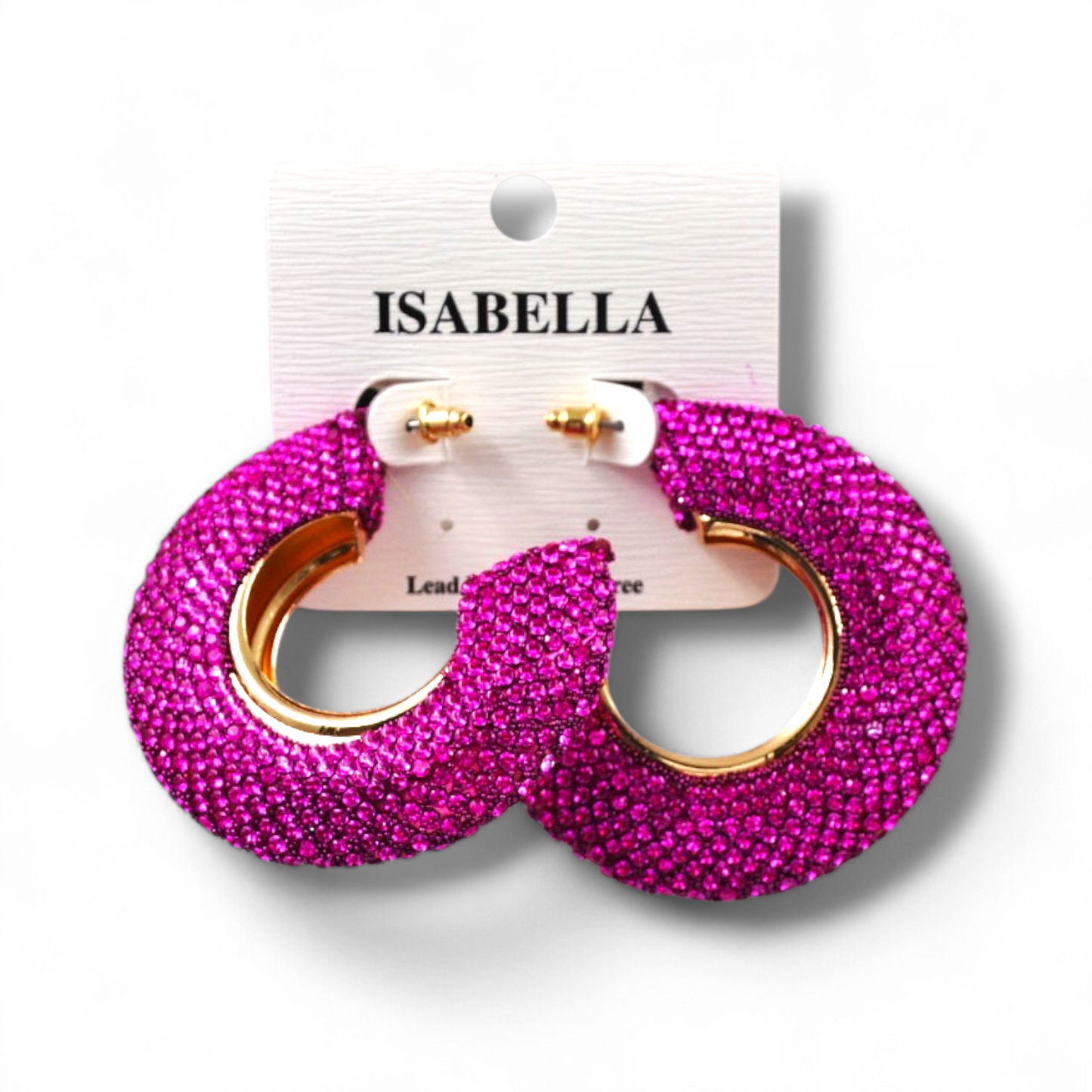 Post Rhinestone Hoops
