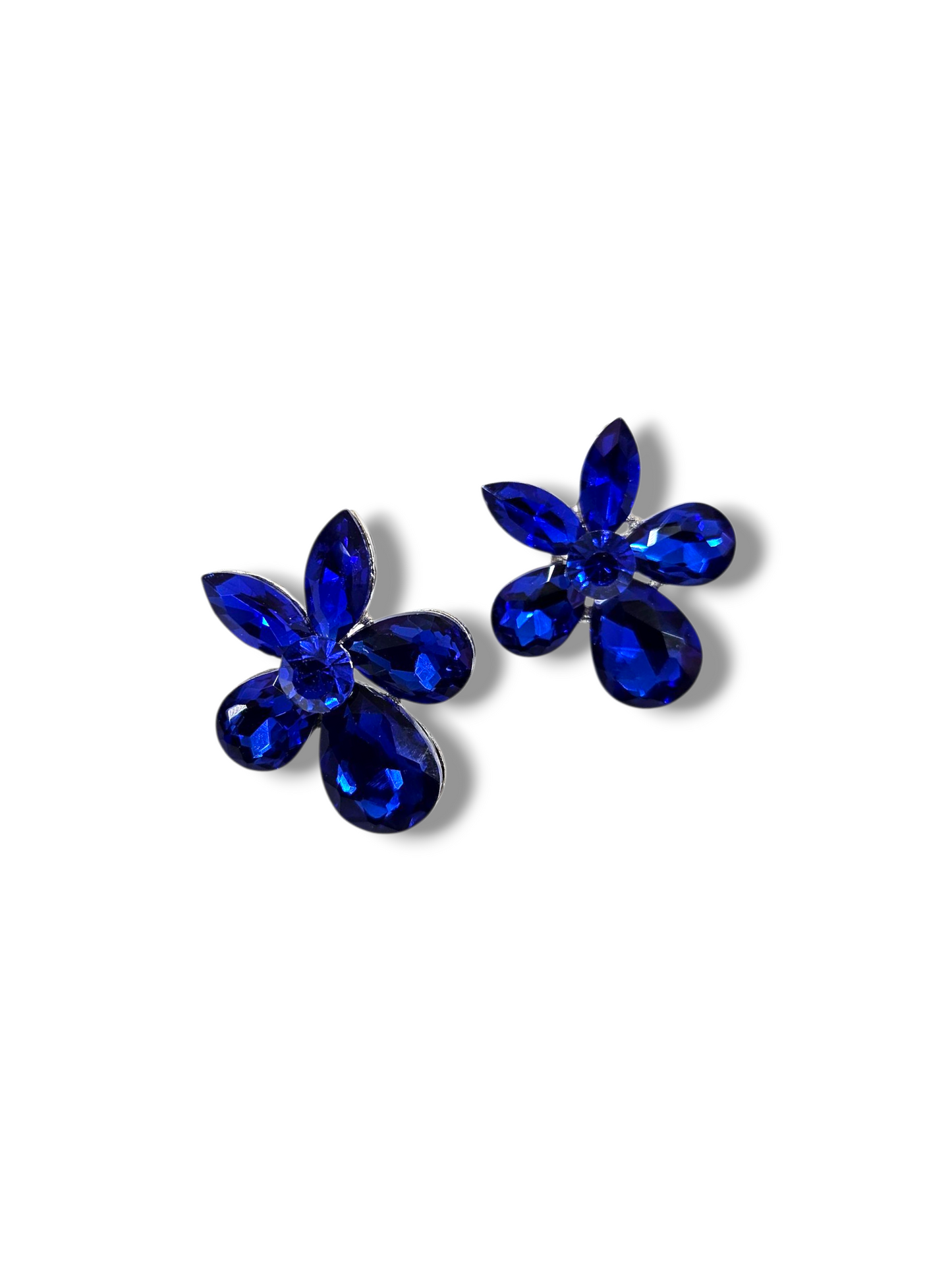Royal Blue Flower Earringsloop