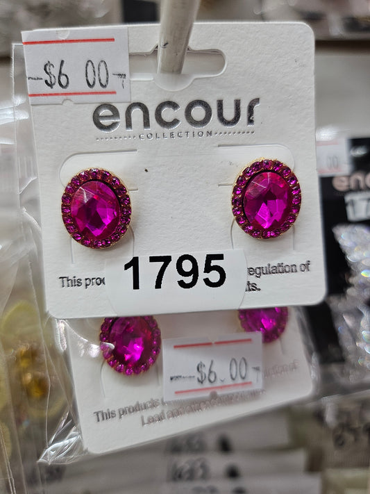 Small hot pink earrings