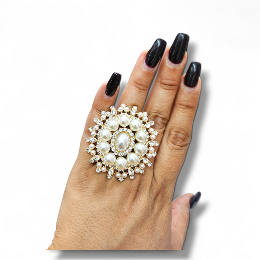 Gold Pearl Ring