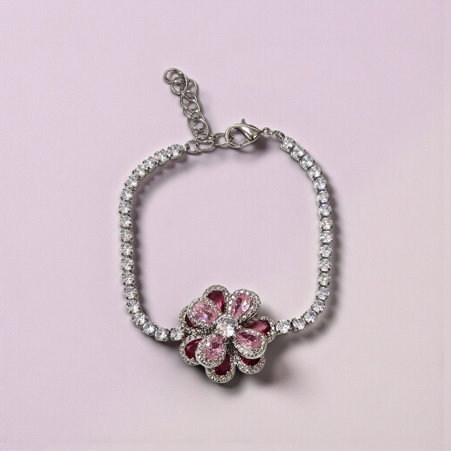 Pink Crystal CZ Bracelet