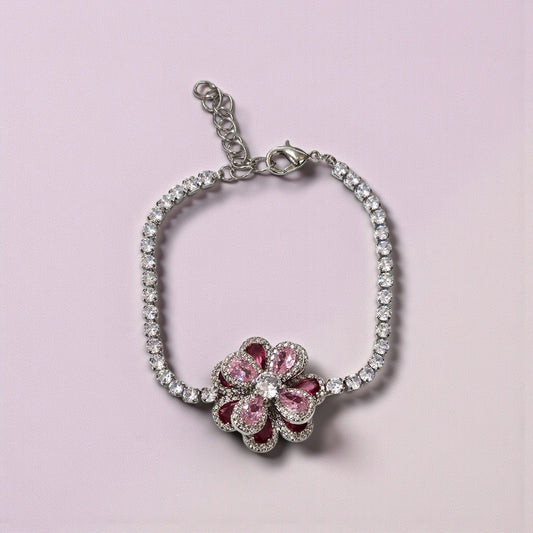 Pink Crystal CZ Bracelet