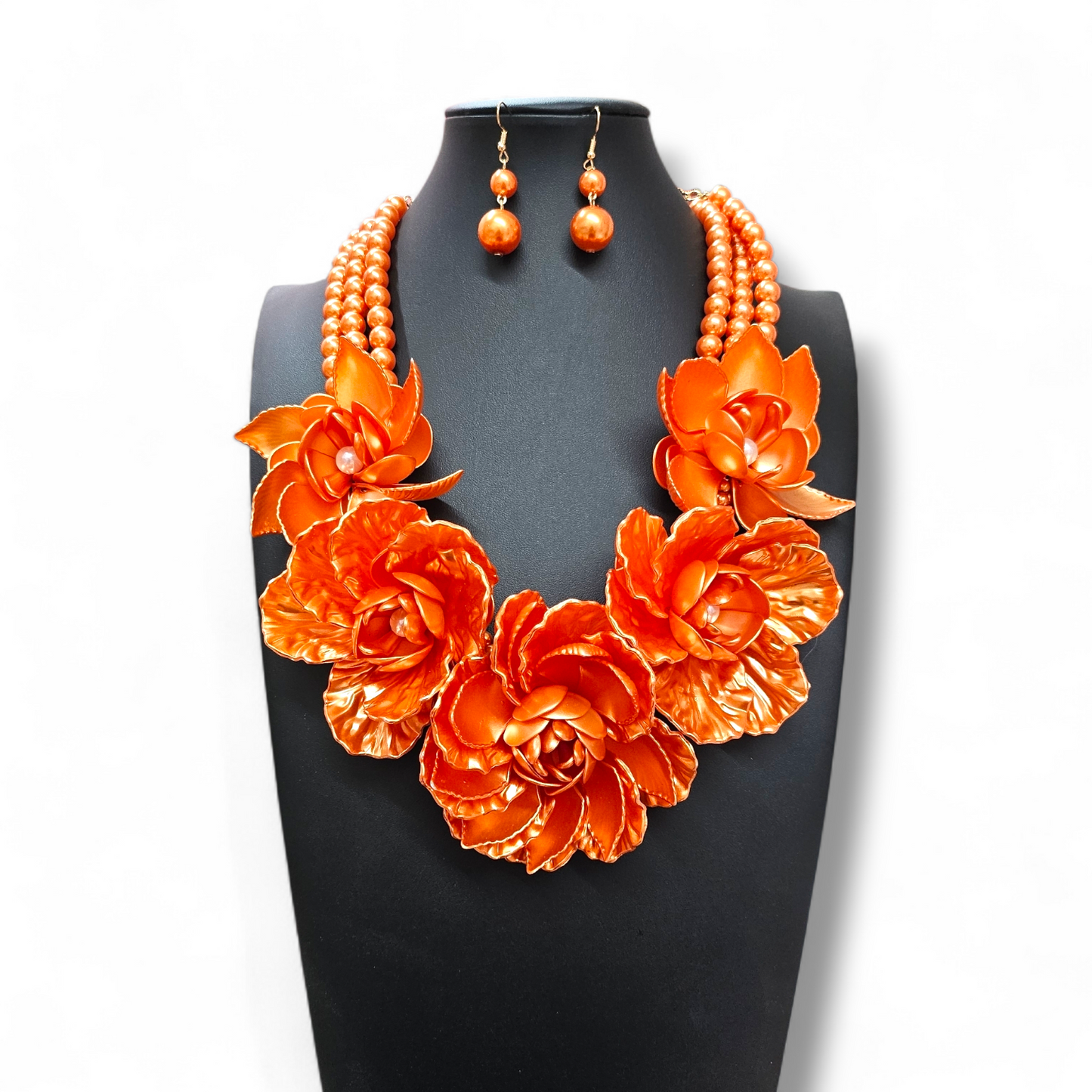 Orange acrylic necklace