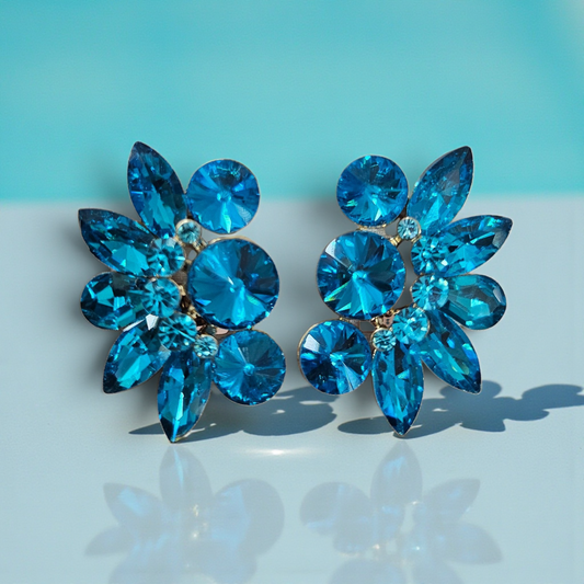 Light Blue clip on earrings