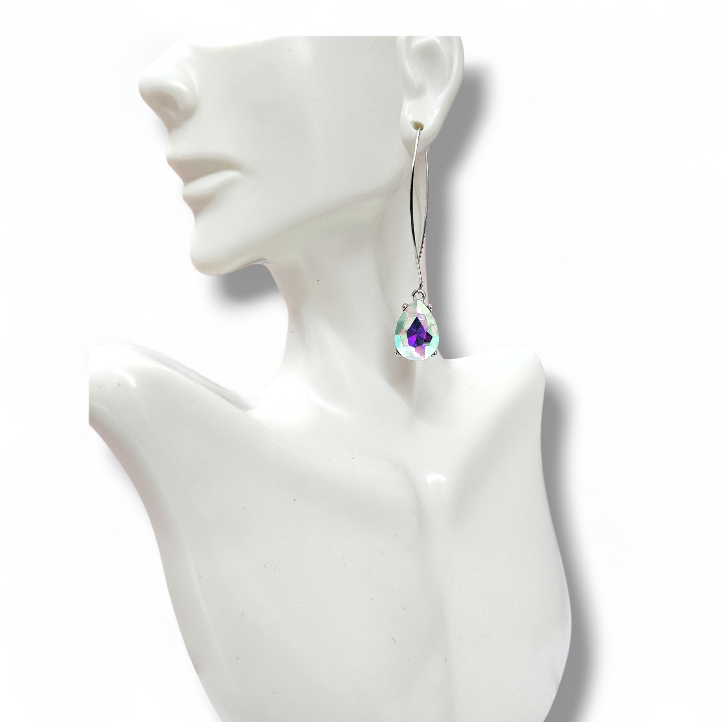 Silver AB Drop Earrings