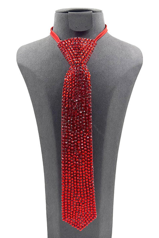 Red Rhinestone Tie
